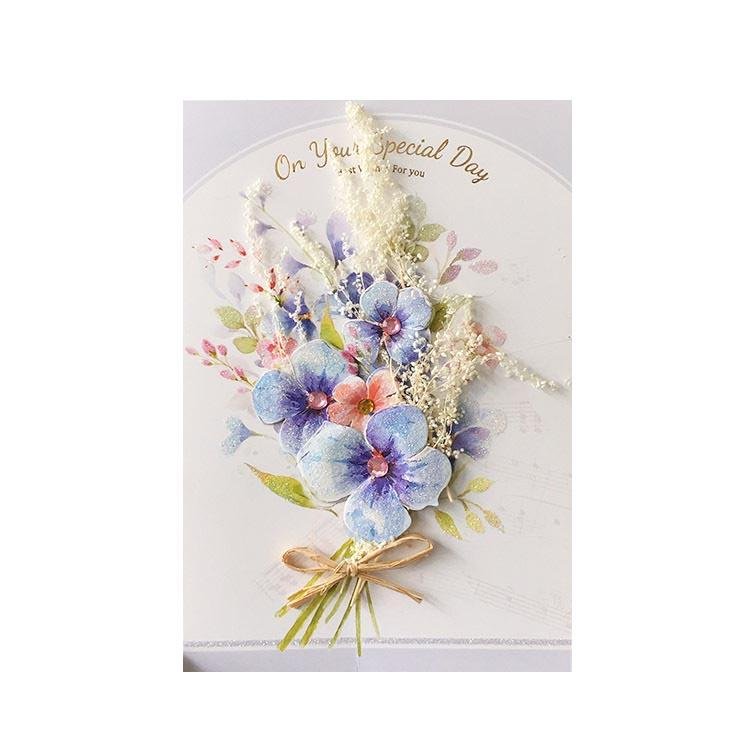 Birthday Cards - Dry Flowers Series - Q&T 3D Cards and Envelopes