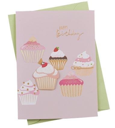 Birthday Cards - Watercolour Series - Q&T 3D Cards and Envelopes