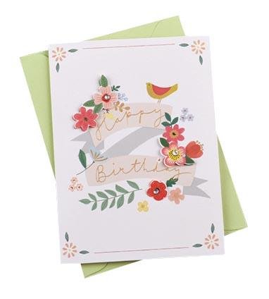 Birthday Cards - Watercolour Series - Q&T 3D Cards and Envelopes