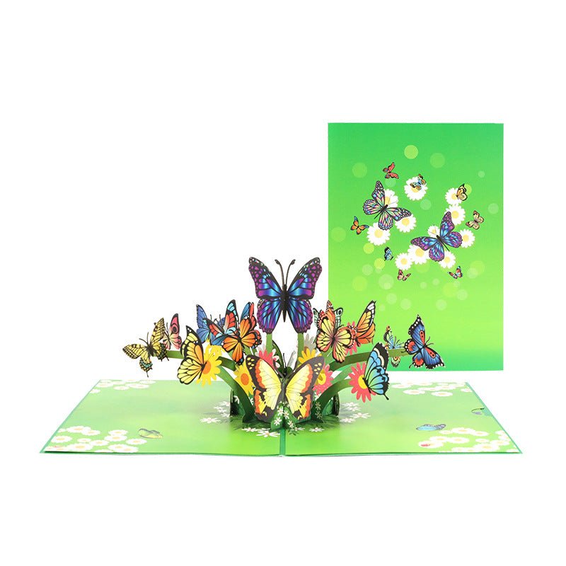 Butterflies in the Garden Pop Up Card - Q&T 3D Cards and Envelopes