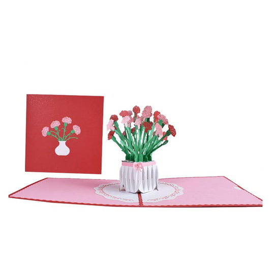 Flower Pop Up Card - Carnatio