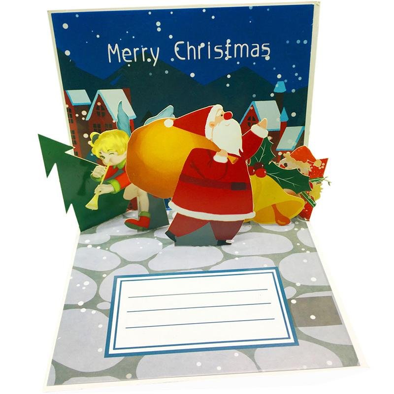 Christmas Card - 3D Santa - Q&T 3D Cards and Envelopes