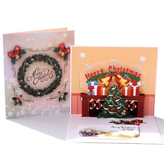 Christmas Card - Pop Up Christmas Chimney - Q&T 3D Cards and Envelopes