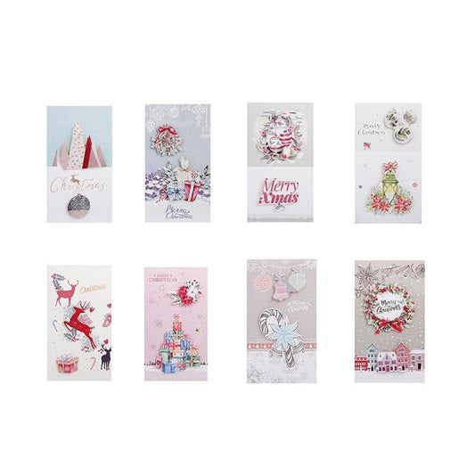 Christmas Cards - Grey Series - Q&T 3D Cards and Envelopes