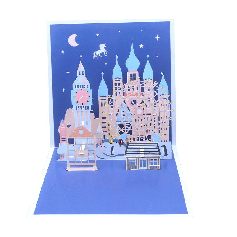 City Skyline Pop Up Card - Q&T 3D Cards and Envelopes