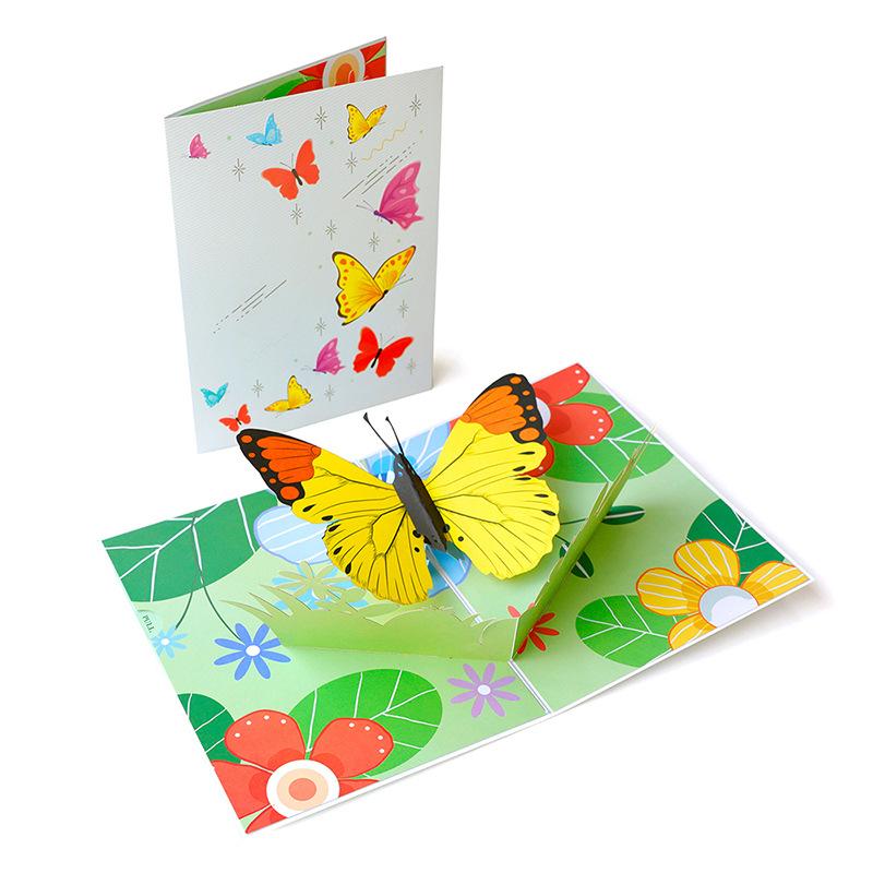 Colourful Butterfly Pop Up Card - Q&T 3D Cards and Envelopes