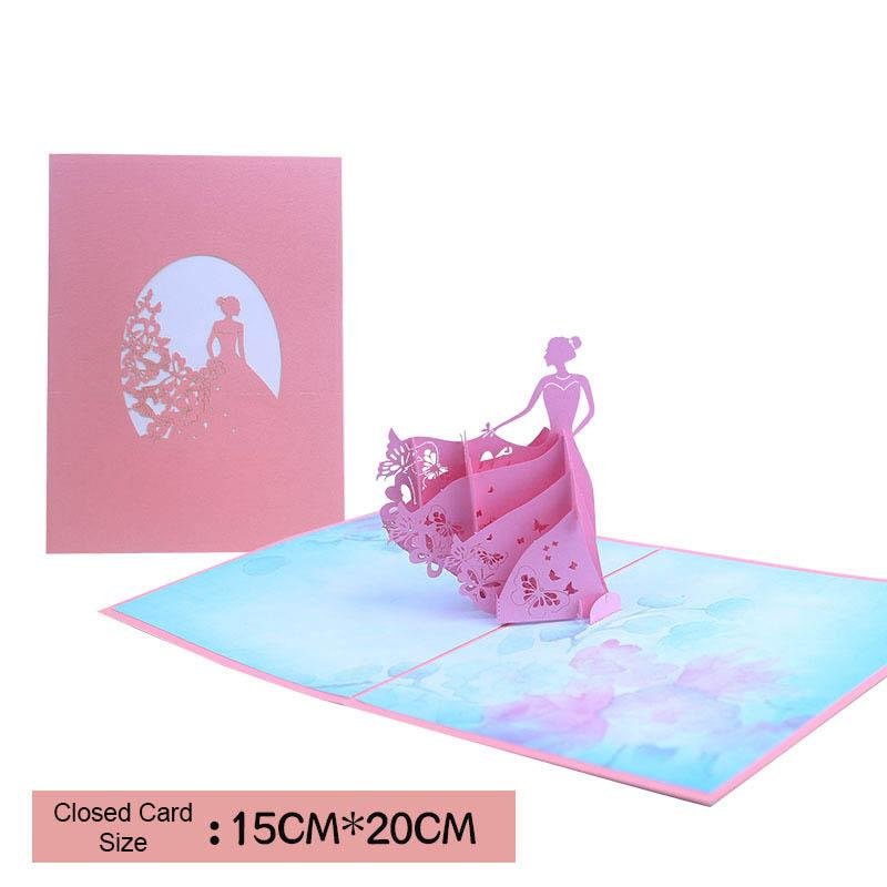 Dancing Princess Pop Up Card - Q&T 3D Cards and Envelopes