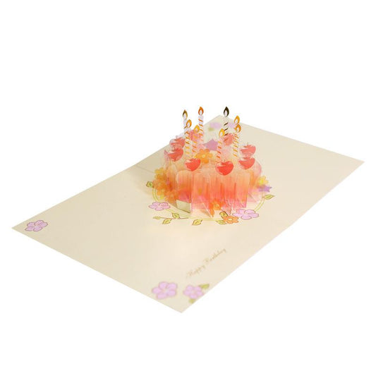 Orange Crystal Cake - Birthday Pop Up Card