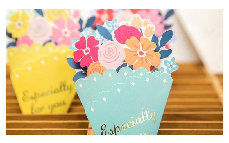 Especially For You Small Flower Bouquet Greeting Card - Q&T 3D Cards and Envelopes