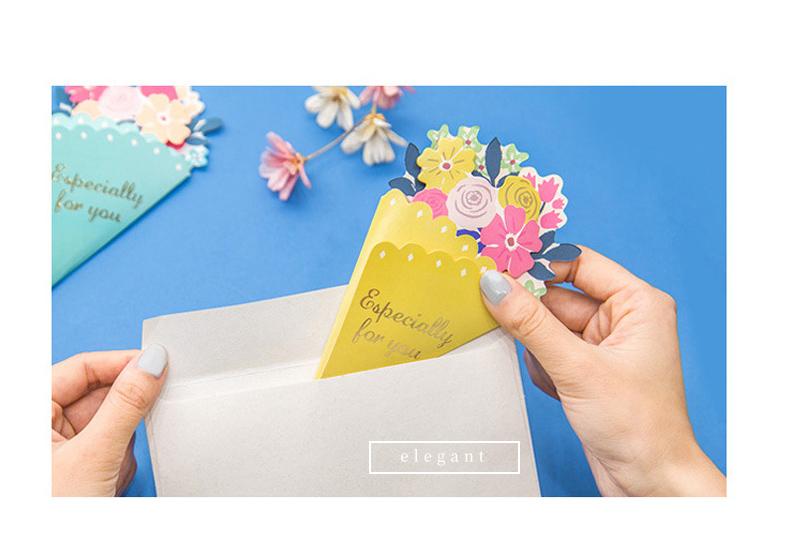 Especially For You Small Flower Bouquet Greeting Card - Q&T 3D Cards and Envelopes