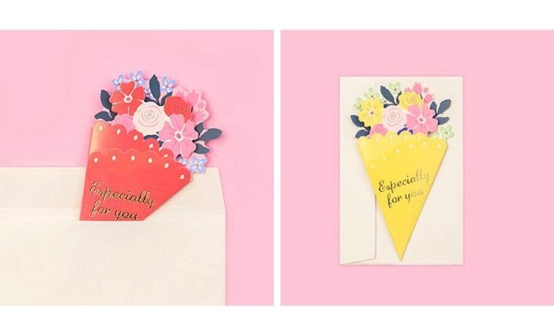 Especially For You Small Flower Bouquet Greeting Card - Q&T 3D Cards and Envelopes