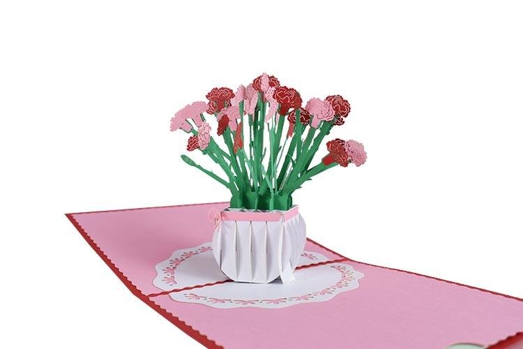 Flower Pop Up Card - Carnatio