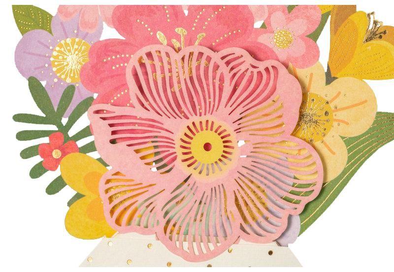 For You Flower Card - Flower in Pot Greeting Card - Q&T 3D Cards and Envelopes