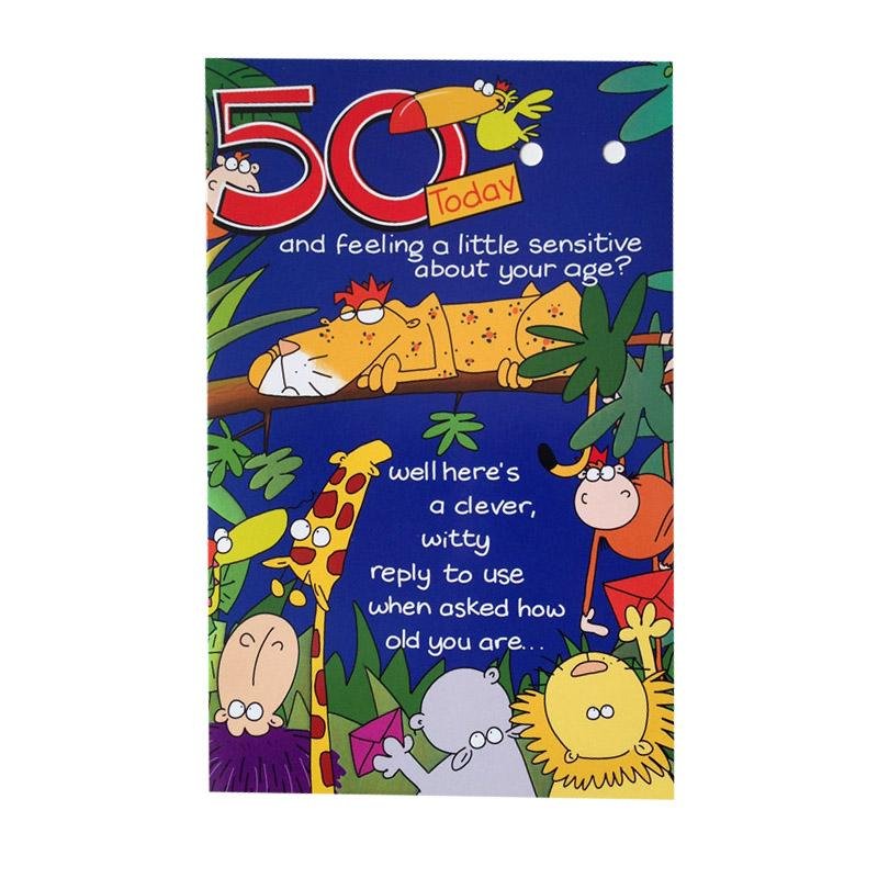 Funny 50th Birthday Card - Q&T 3D Cards and Envelopes