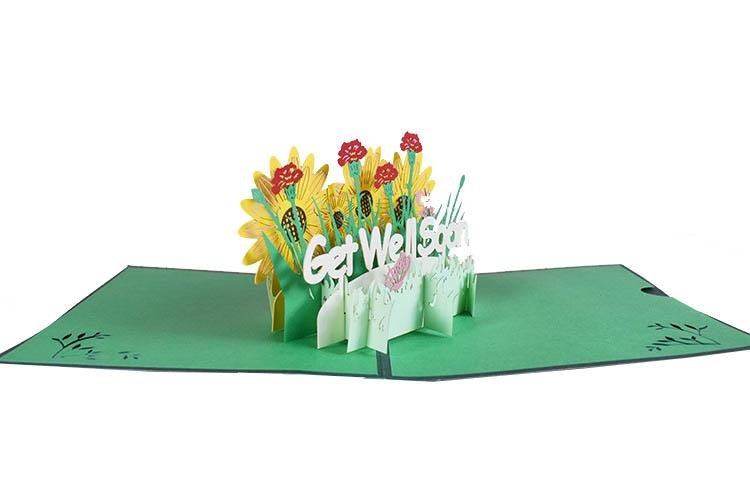 Get Well Soon Pop Up Card - Q&T 3D Cards and Envelopes