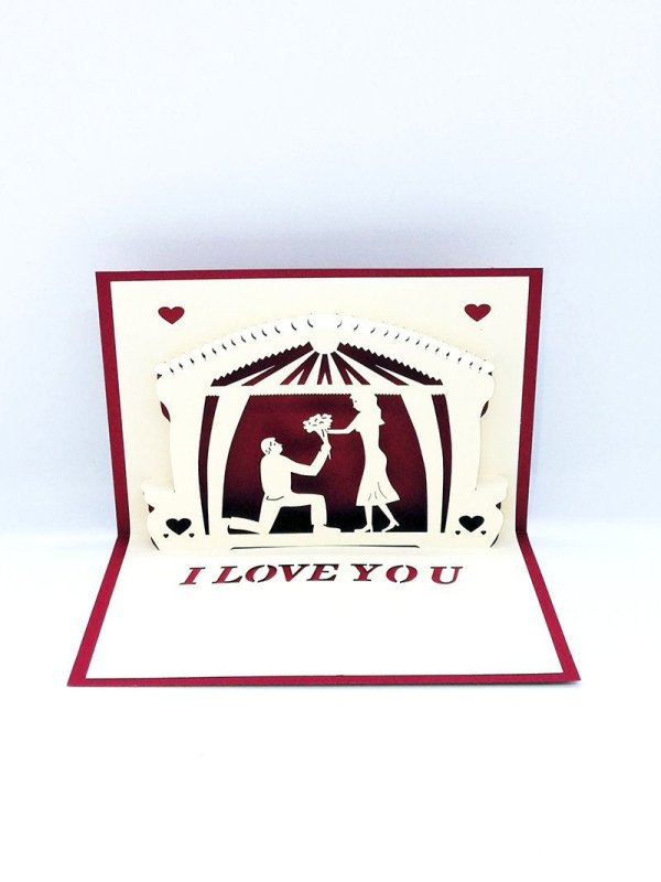 I Love You Pop Up Card - Q&T 3D Cards and Envelopes