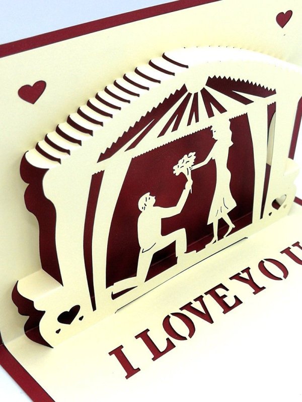 I Love You Pop Up Card - Q&T 3D Cards and Envelopes