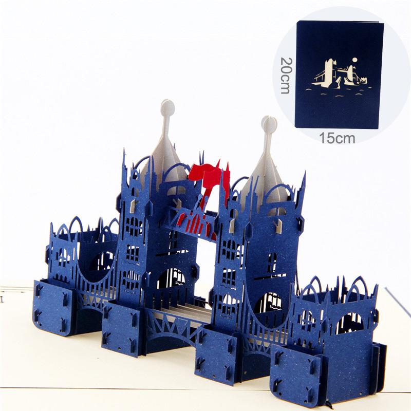 London Tower Bridge Souvenir Pop Up Card - Q&T 3D Cards and Envelopes