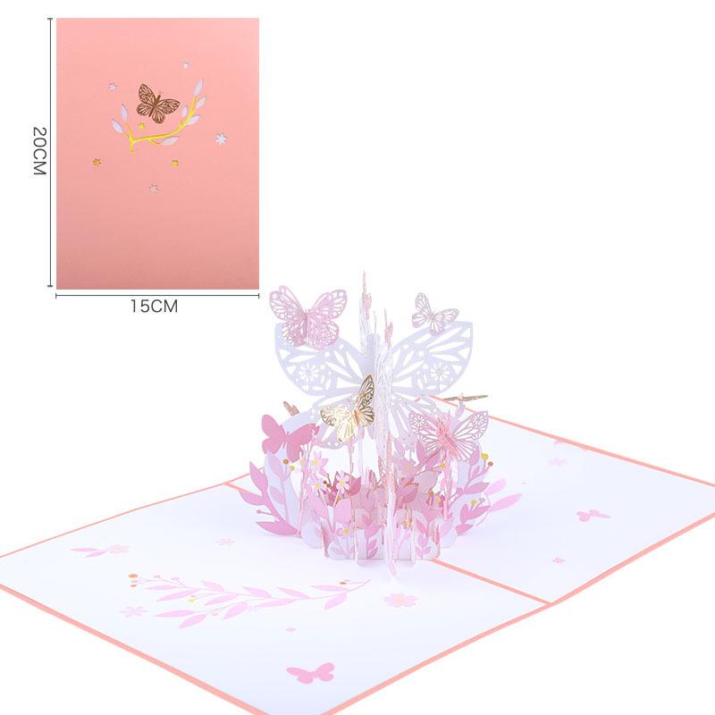 Magic Butterflies Pop Up Card - Q&T 3D Cards and Envelopes