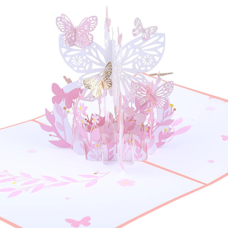 Magic Butterflies Pop Up Card - Q&T 3D Cards and Envelopes