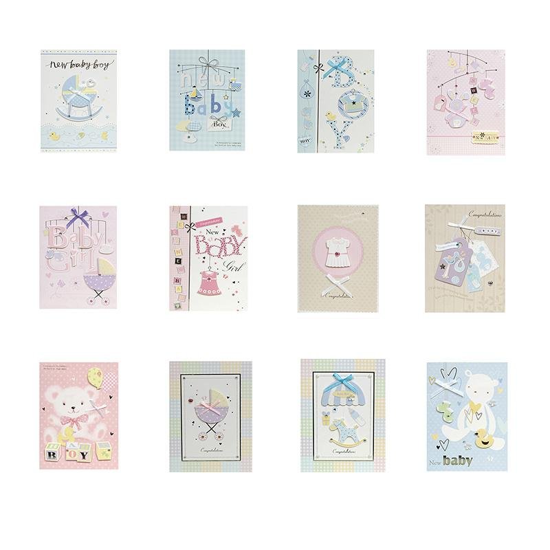 New Baby Cards - Cuddles Series - Q&T 3D Cards and Envelopes