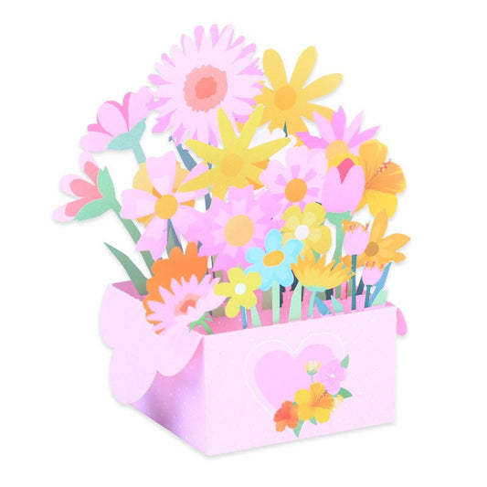 Summer Flowers Pop Up Card - Q&T 3D Cards and Envelopes