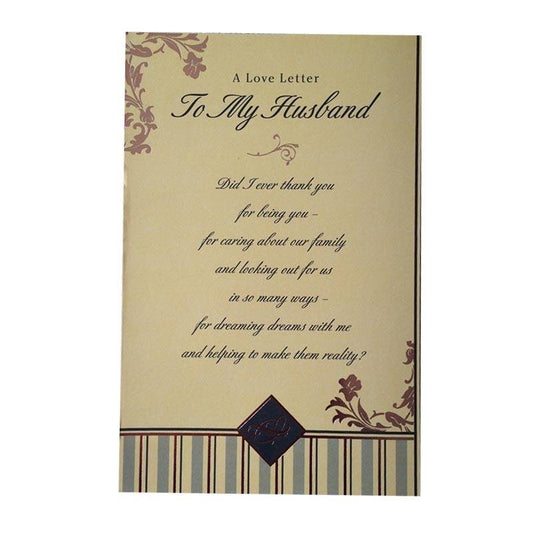 Thank You Card for Husband - Q&T 3D Cards and Envelopes