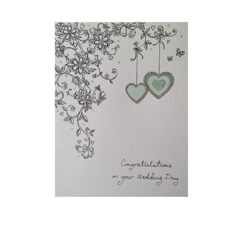 Wedding Day Congratulations Card - Q&T 3D Cards and Envelopes