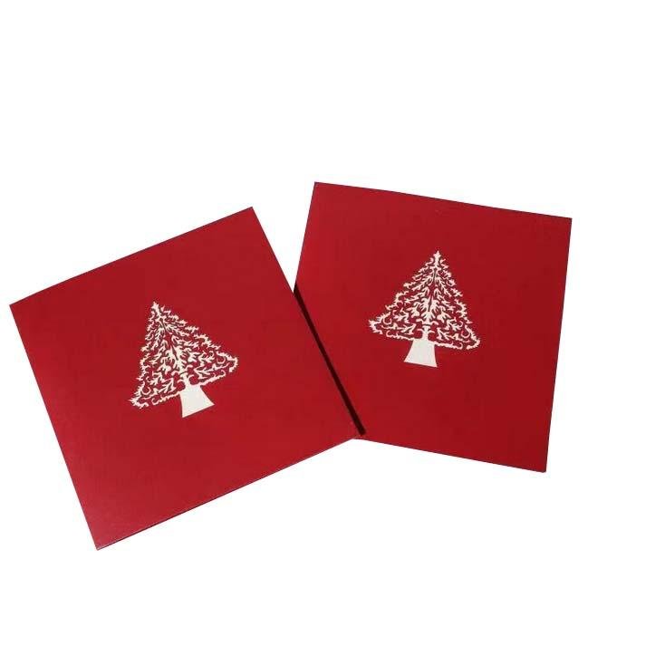 White Christmas Tree Pop Up Card - Q&T 3D Cards and Envelopes